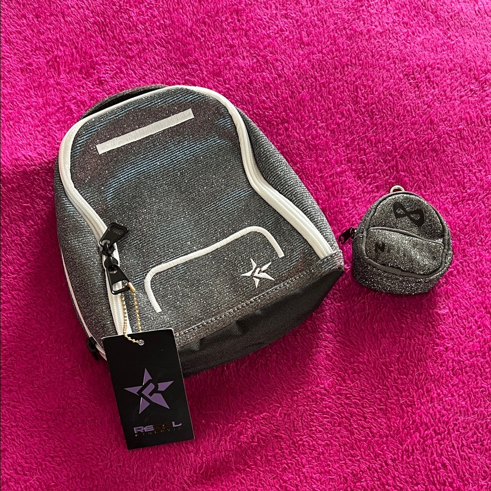 NWT Rebel Cheer Shimmer Mini Backpack with Nfinity Coin Pouch